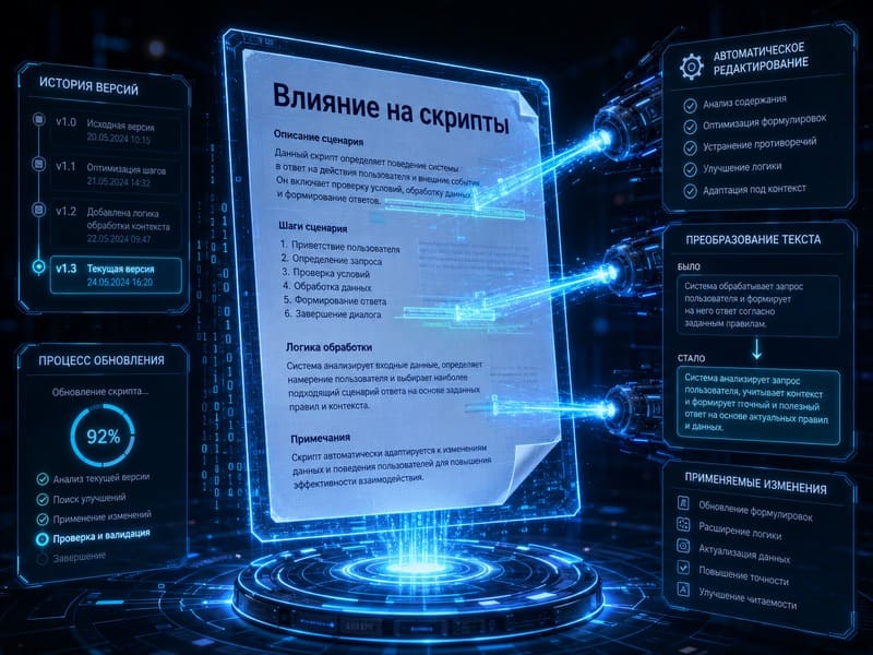 влияние на скрипты